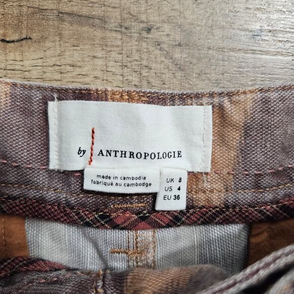 New By Anthropologie Leopard Print Jogger Pants Size 4 High Rise Zip Cuffs Baggy - Picture 6 of 14